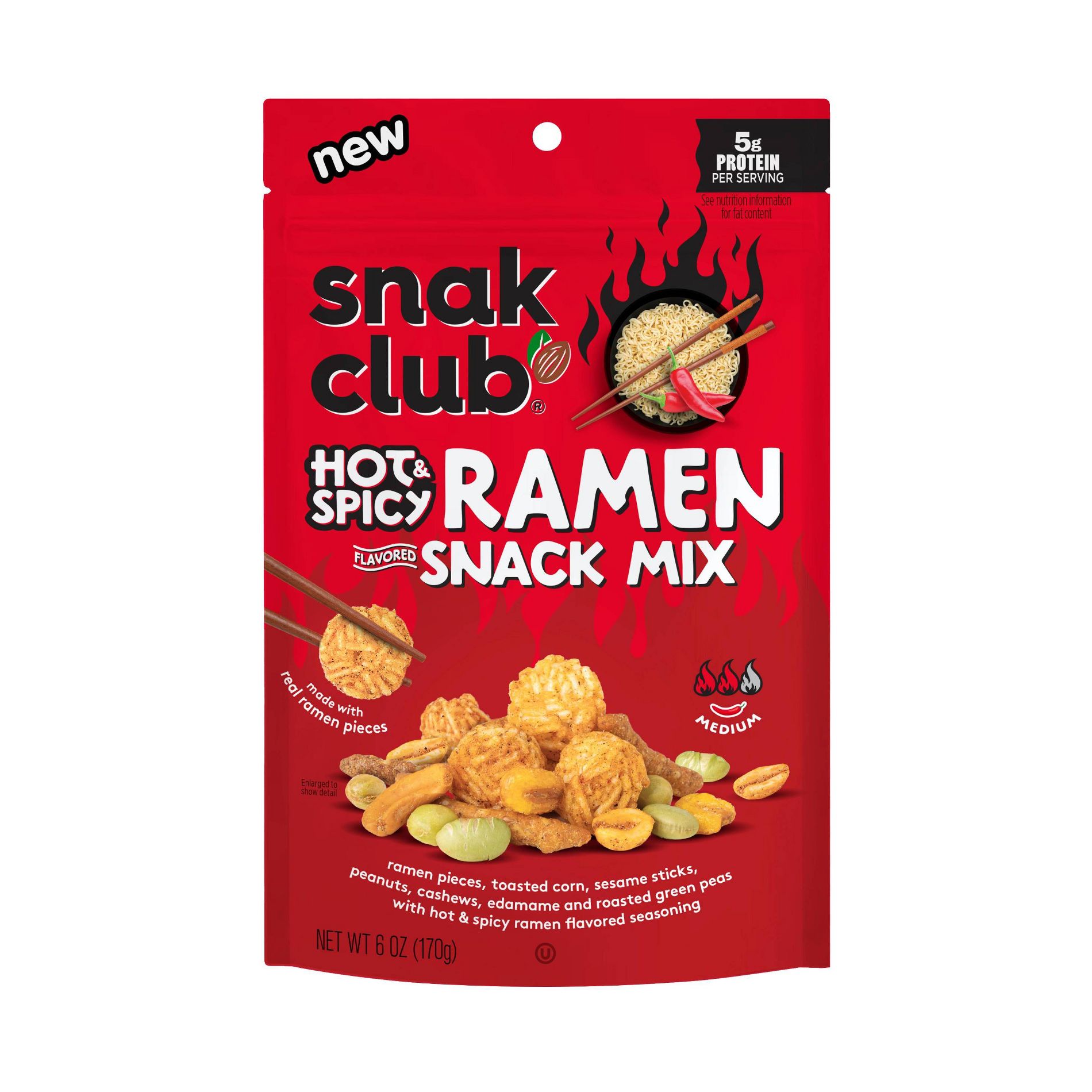 Snak Club Spicy Ramen Snack Mix - 6oz