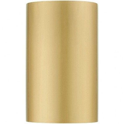 Satin Gold Handcrafted Steel Outdoor Wall Sconce