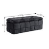 Fabric Upholstered Storage Ottoman with Safe Hinge, Bedroom and Living Room End Bench, Padded Entryway Footrest - 4 of 4