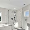 Cobbe Matte Black Single Handle Wall Mount Shower Faucet Set with 9-Inch Showerhead 5-Settings Hand Shower 15.74-Inch Shower Arm and Valve - 2 of 4