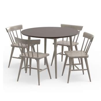 5pc Mayson Dining Set with Spindle Back Chairs Gray - Hillsdale Furniture