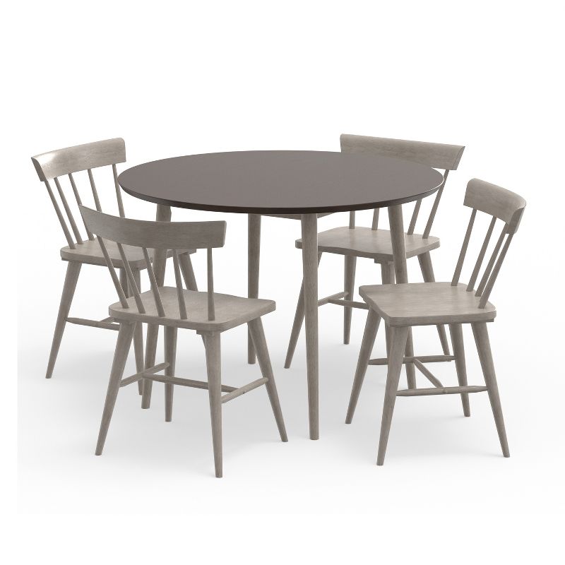 5pc Mayson Dining Set with Spindle Back Chairs Gray - Hillsdale Furniture, 1 of 17