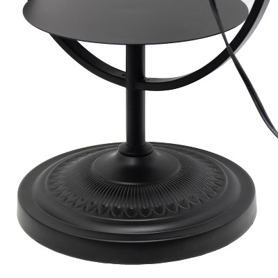 Minimalist Black Dual-Shelf Decorative Floor Lamp