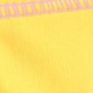 yellow w/ pink stitch