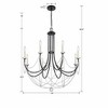 Crystorama Lighting Delilah 6 - Light Chandelier in  Matte Black - 4 of 4
