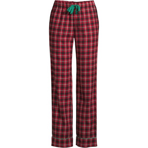 Lands' End Women's Plus Size Print Flannel Pajama Pants - 3x - Rich Red  Field Check : Target