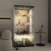 Black Display Cabinet with Bluetooth LED Lights & Lock - Tempered Glass, Mirror Back, for Liquor, Files, Storage - Home, Office, Bedroom - 2 of 4