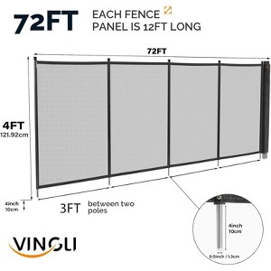 VINGLI Premium Black Safety Fence for Both In-Ground and Above Ground Swimming Pools - 1 of 4