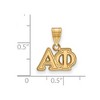 Black Bow Jewelry 14k Yellow Gold Plated Sterling Silver Alpha Phi Greek Life Medium Pendant - 2 of 3