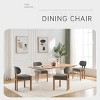 Chenille Upholstered Dining Chairs Set of 2,Modern Farmhouse Kitchen Side Chairs with Curved Back and Solid Wood Legs-Baofuwish - 2 of 4