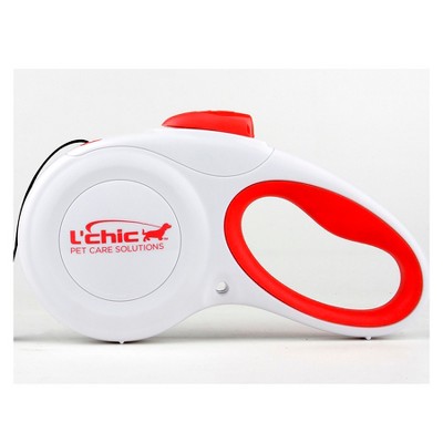Cozy Grip Retractable Dog Leash Size M (White/Red)