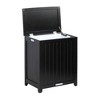 Oceanstar Mahogany Finished Rectangular Laundry Wood Hamper with Interior Bag - 2 of 4