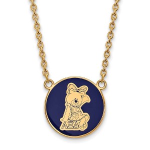 Black Bow Jewelry 14k Yellow Gold Plated Sterling Silver Alpha Xi Delta Greek Life Necklace 18 Inch - 1 of 4