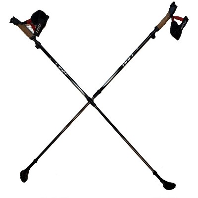 Leki Nordic Walking Active Adjustable Walking Poles Active Carbon 105 120cm Target