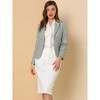 INSPIRE CHIC Women's Notched Lapel Open Front Business Casual Blazer - 2 of 4
