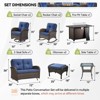 Buenhomino 9 Piece Wicker Outdoor Furniture Set with Thick Cushions, High Back Patio Furniture Set with Swivel Rocking Chairs and Fire Pit Table - 3 of 4