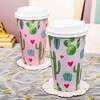 Blue Panda 48-Pack Cactus Insulated Disposable Coffee Cups with Lids, 16oz Paper Hot Cup to for Baby Shower, Birthday, Bridal Party - 2 of 4