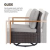 Gymojoy 4 Pieces Outdoor Swivel Chairs Glider Chair High Back Chair Set - 4 of 4
