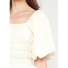 Women's Square Neck Smocked Bodysuit - Style U - 4 of 4