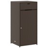 vidaXL Patio Storage Cabinet Brown 21.7 in.x21.7 in.x43.7 in. Poly Rattan - 2 of 4
