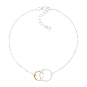 Silpada 'Pagosa' Sterling Silver with 14K Yellow Gold Plating Anklet, 9" + 1" - 1 of 4