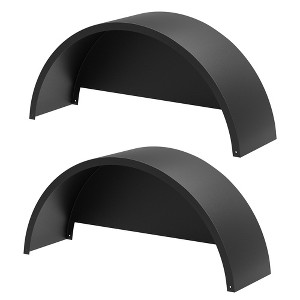 2 Pack Trailer Fenders Single Axle, Steel Round Single Axle Trailer Fenders with Fender Backs Fits for 14”to 16" Wheels - 1 of 4