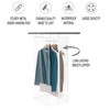 Garment Bag - Clear Hanging Closet Organizer - Durable Zippered Cover with Rod Protects Dresses, Suits, and Jackets from Dust and Moist - 2 of 4