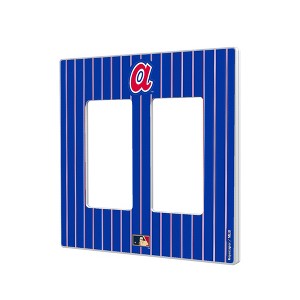MLB Cooperstown East Teams Pinstripe Hidden-Screw Light Switch Plate for Double Rocker - 1 of 4