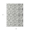 Gray And Ivory Geometric Washable Indoor Outdoor Area Rug - 3 of 4