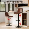 Bar Stools Set of 2/4 Adjustable Upholstered Swivel Bar Stools, Counter Height Bar Chairs with Back and Footrest for Bar, Kitchen Island - 4 of 4