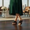 CUSHIONAIRE Wisdom Womens Sandals Cutout Strap Genuine Leather Slides – Slip On Cork Footbed Sandals for Women 2025 - 2 of 4