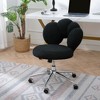 NicBex Adjustable Height Swivel Home Office Chair with Hollow Back Design for Work Study Vanity - 2 of 4
