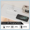 Jojoka Modern 6 Drawer Dresser with LED Lights & Charging Station, White Wood Storage Cabinet for Bedroom, Closet, Entryway - 2 of 4