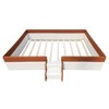 Whisen Twin Size Upholstered Floor Bed & Daybed with Fence and Two-Tier Staircase - 3 of 4