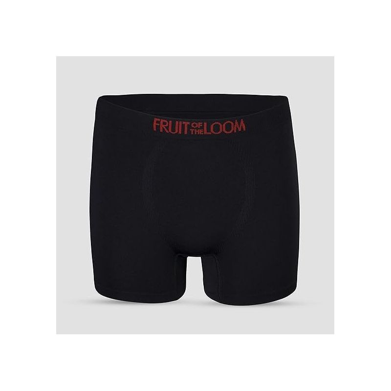 Fruit of the Loom Boys' Seamless Comfort Boxer Brief Underwear 4pk - Black, 2 of 3