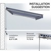 PAGED Retractable Awning Aluminum Frame for Door Entrance Adjustable Protection with Manual Crank Handle for Deck, Yard - 2 of 4