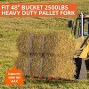 COZONY Clamp On Debris Forks for 48" Bucket, 2500 lbs Capacity, 5 Tines, Heavy Duty Pallet Fork Attachment for Tractor Loader, Skid Steer, Black - 4 of 4