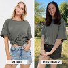 EXLURA Womens Summer Oversized T Shirts Casual Short Sleeve Loose Maternity Tops Crewneck Tunic Plus Gym Workout Top - 3 of 4