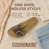 CUSHIONAIRE Leeds Sandals for Women, Slip On Big Buckle Slide Womens Sandals with Memory Foam Footbed, Comfortable Summer Footwear - 3 of 4