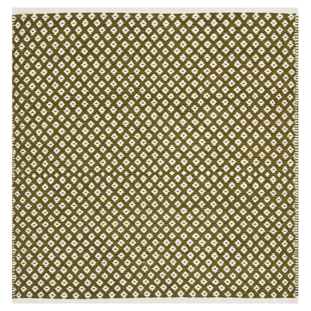 4'x4' Square Ramona Accent Rug Olive - Safavieh