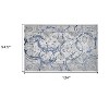 HomeRoots 8' X 11' Blue and Gray Abstract Area Rug - 3 of 4