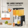 VEVOR Commercial Beverage Dispenser, 2 Tanks 10 L / 10.6 QT Per Tank Juice Dispenser, 270W Stainless Steel Ice Tea Drink Machine - 3 of 4