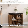 Entryway Shoe Bench with Storage & Cushioned Seat | Wooden Shoe Rack Organizer with Adjustable Shelves & Side Pockets for Hallway, Mudroom & Porch - 4 of 4
