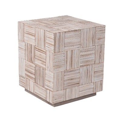 Avalon Teak Accent Table Light Off-White - East at Main