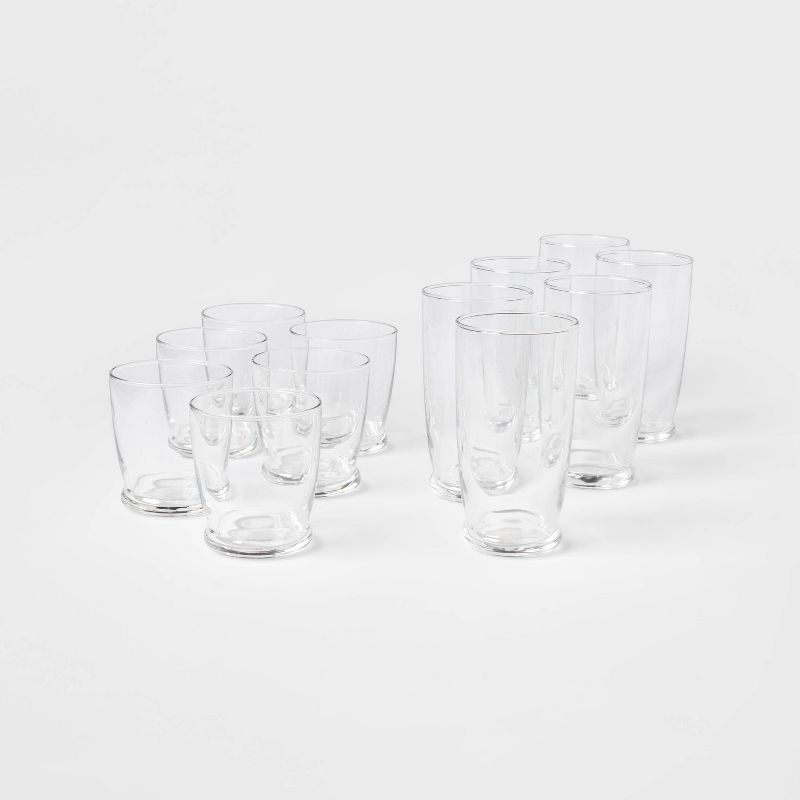 12pc Glass Lenoir Highball and Double Old Fashion Glass Set - Threshold&#8482;, 1 of 8