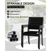 Stackable Patio Chairs Set of 4 - Outdoor Aluminum Dining Chairs with Armrest, 300Lbs Weight Capacity, Wider Seat for Balcony, Garden, Backyard - 4 of 4