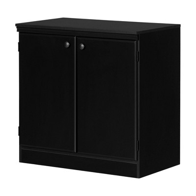 2 Door Morgan Storage Cabinet Pure Black - South Shore : Target