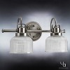 Urban Ambiance Luxury Luxe Industrial Bath Fixture,  8-3/4"H x 17"W,  Aged Nickel Finish, UHP2042 - 3 of 4