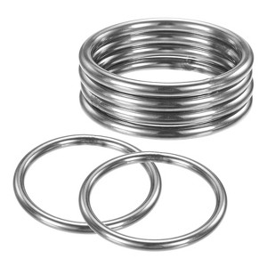 Unique Bargains Dream Catcher Stainless Steel Macrame Wreath Floral Round Metal O Rings 6 PCS - 1 of 4