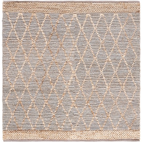 Natural Fiber Nf951 Hand Loomed Area Rug - Light Blue - 6'x6 ...